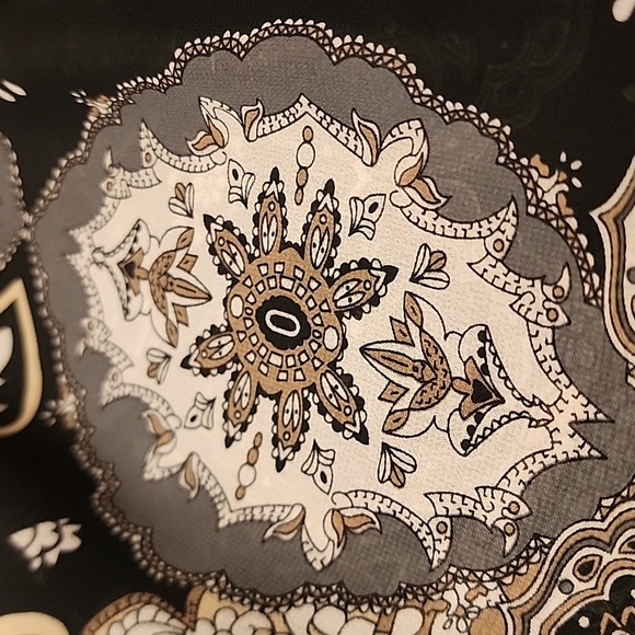 Paisly Button Down Semi Sheer Blouse - Picture 14 of 14